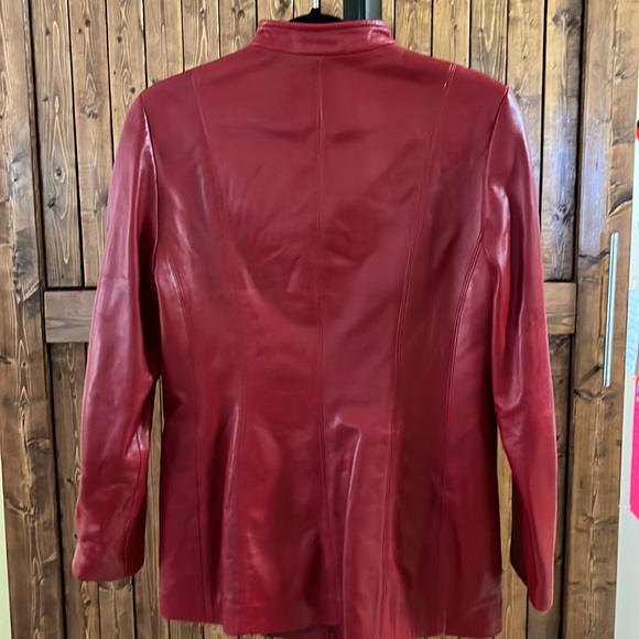 Red leather Danier jacket - Picture 4 of 4